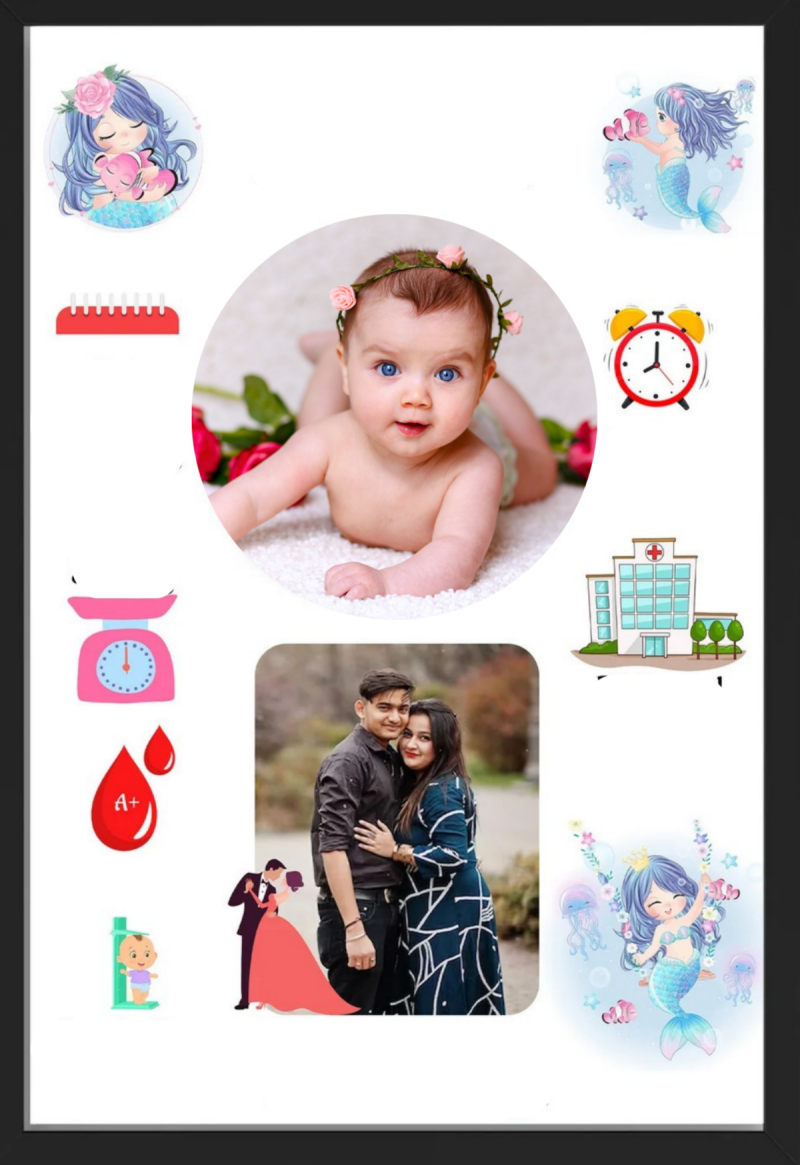 Baby frame with details